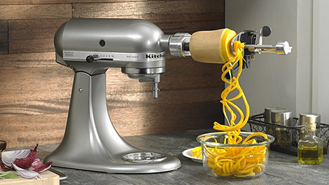 KitchenAid Spiralizer Attachment with Peel, Core & Slice | $56 | Amazon | Clip the $19 coupon